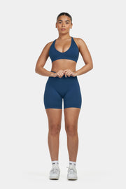 Seamless Sculpt Ribbed Contour Shorts | Deep Sea