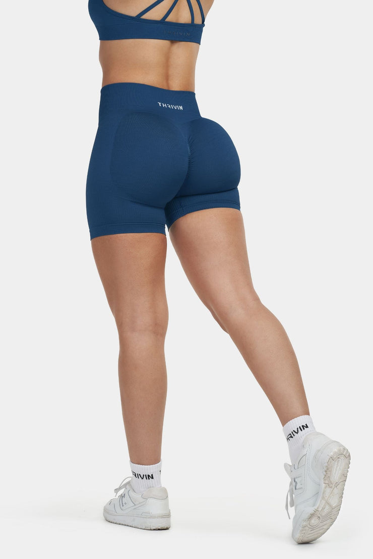 Seamless Sculpt Ribbed Contour Shorts | Deep Sea