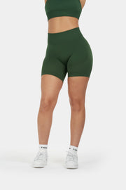 Seamless Sculpt Ribbed Contour Shorts | Green