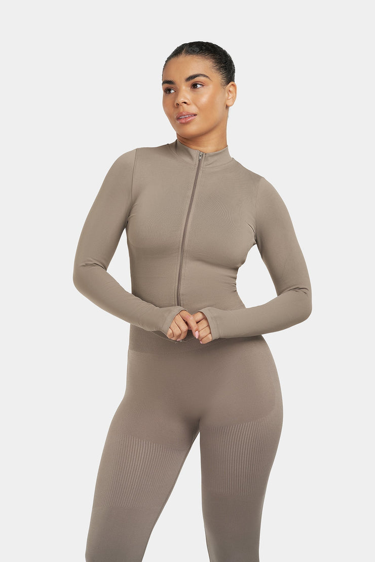 Sculpt Shapewear Jacket | Khaki